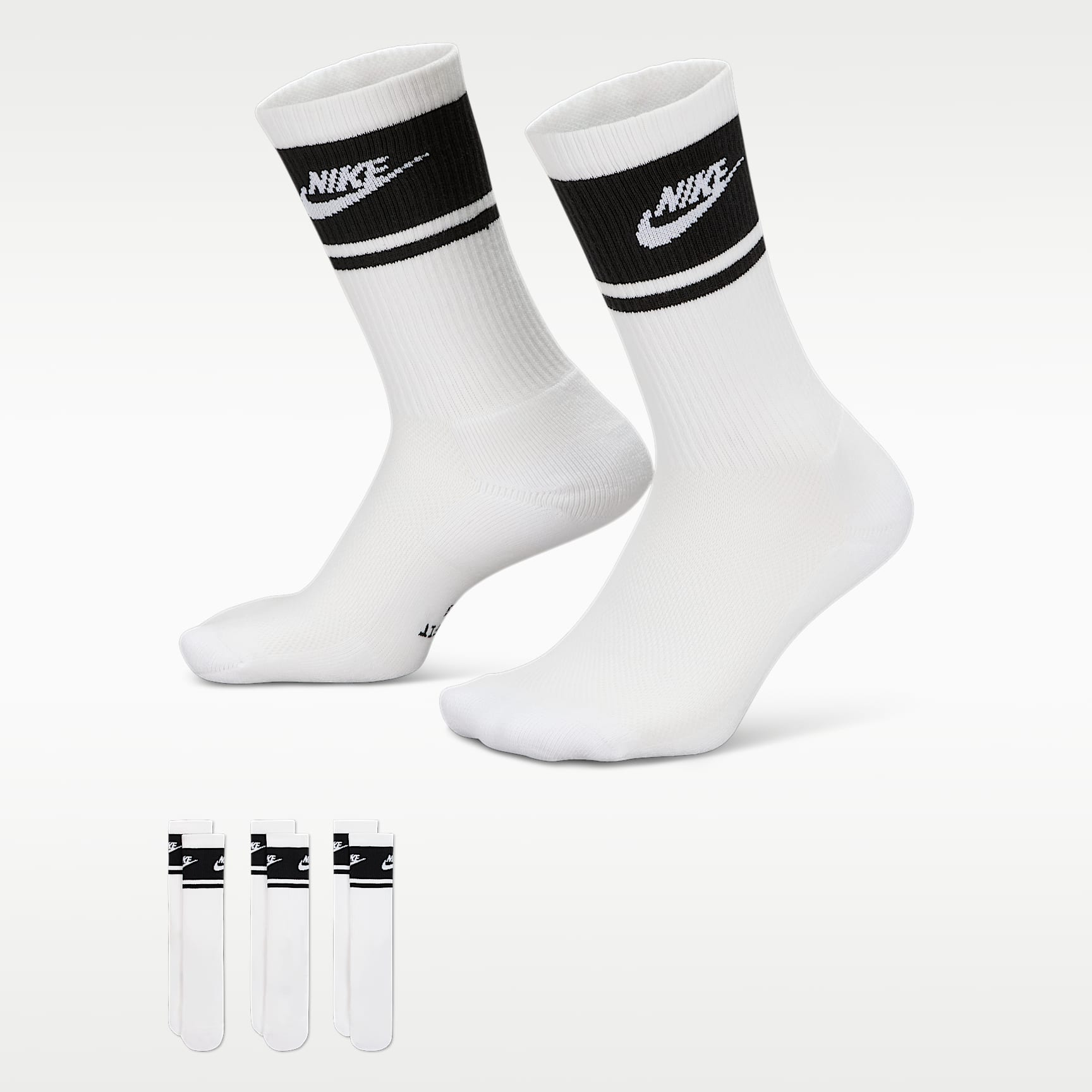 Nike Everyday Elevated Crew Socks (3 Pairs). Nike ID